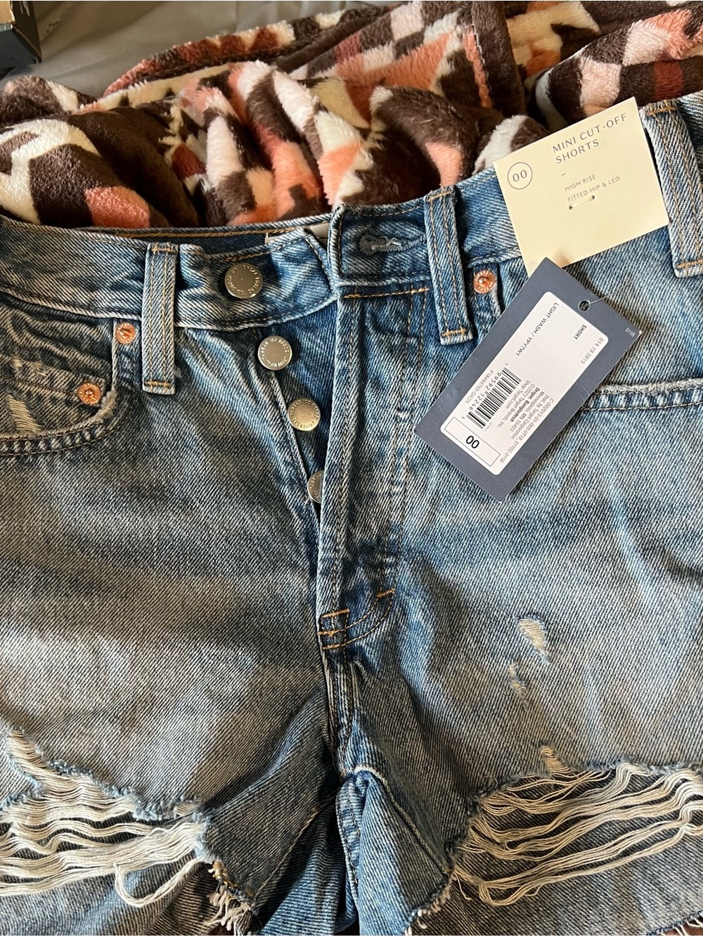 Universal Thread Medium Blue Distressed Cut-Off Jean Shorts